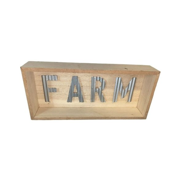 WOOD BOX SIGN~"FARM" Decor Decoration Home - Picture 5 of 5